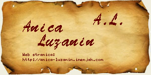Anica Lužanin vizit kartica